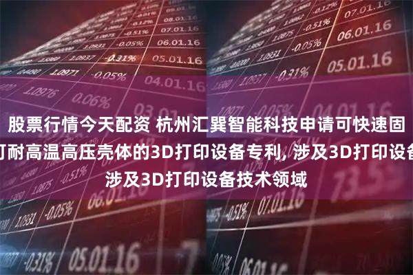 股票行情今天配资 杭州汇巽智能科技申请可快速固化塑料成可耐高温高压壳体的3D打印设备专利, 涉及3D打印设备技术领域